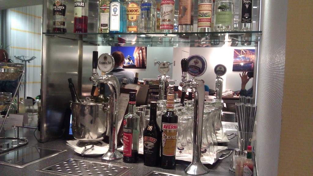 Lufthansa business class lounge Athens Greece airport 