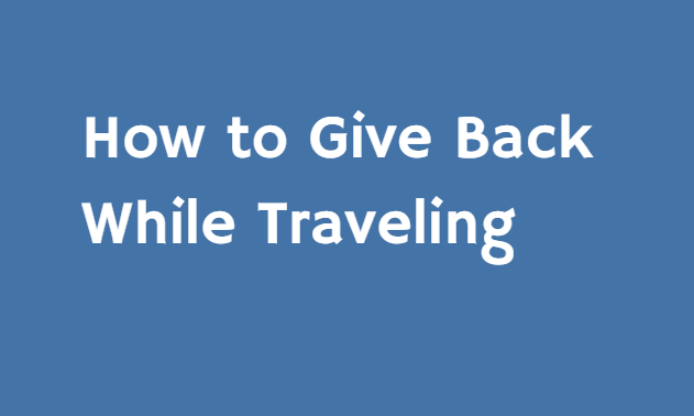 How To Donate on Your Next Trip