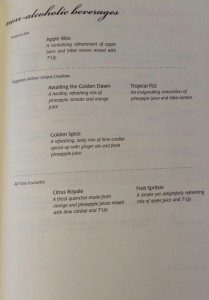 menu singapore airlines business class a380