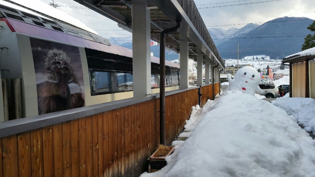 Yudanaka onsen near Jigokudani Snow Monkey Park in japan