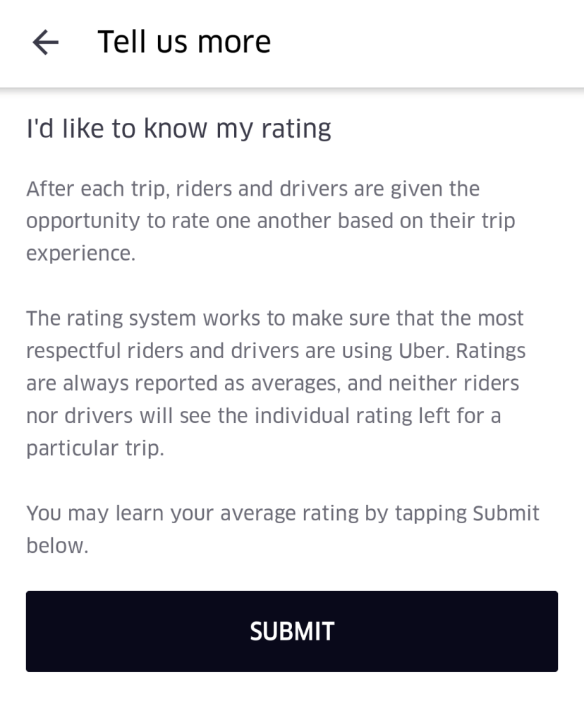 How To Check Your Uber Passenger Rating On The App