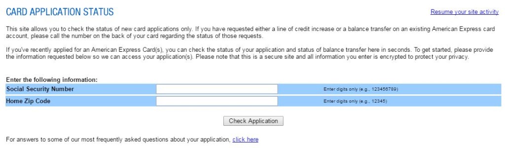 Check Amex Card Application Status Reconsideration Line