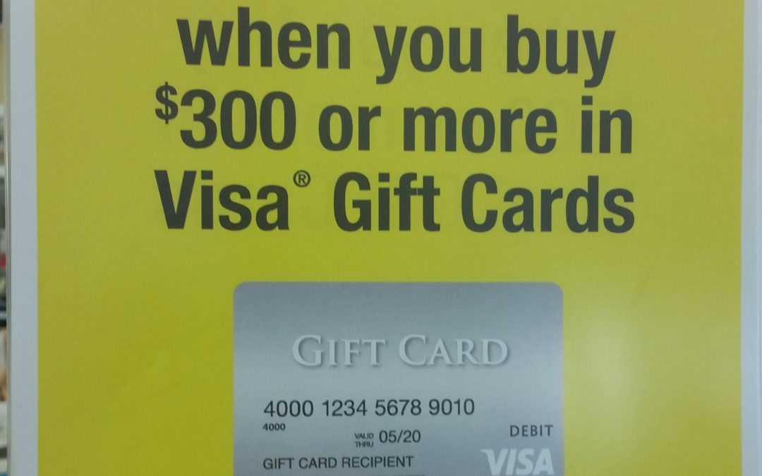 Instant Discount Off Purchase of Visa Gift Cards at OfficeMax/Office Depot (10/9/16-10/15/16)