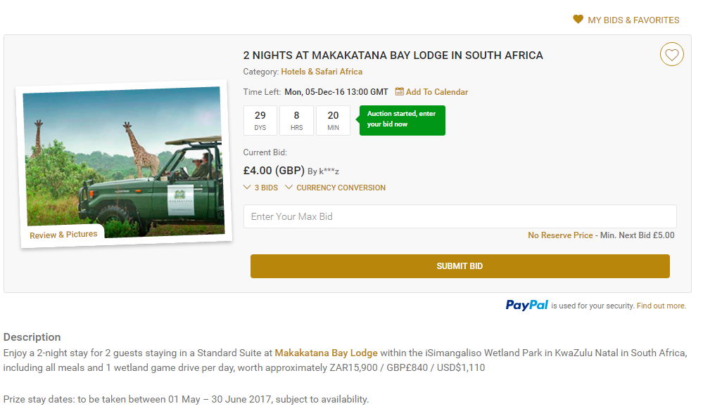luxury travel diary auctions