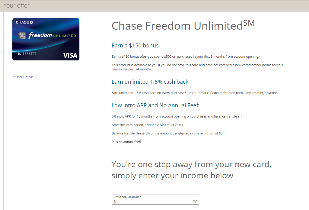 earn 2% back with your chase freedom