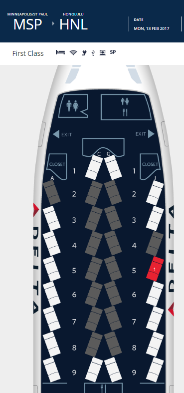 delta one a330 first class review to hawaii