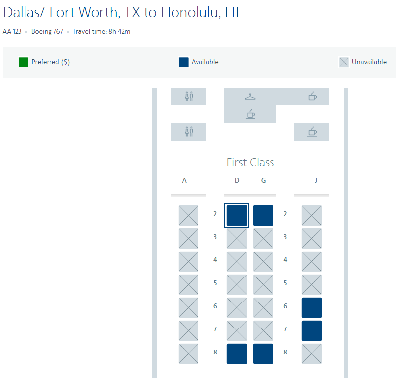 Hawaiian Airlines First Class Seating Chart