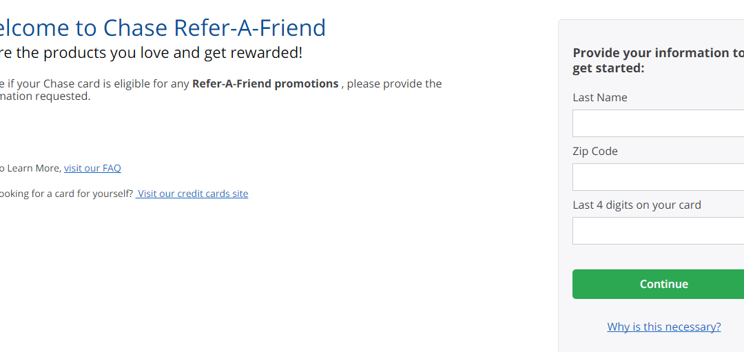 List of Chase Credit Cards Currently Offering Refer-a-Friend Bonus