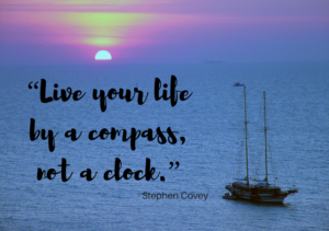 Best Quotes about Adventure and Travel: “Live your life by a compass, not a clock.” Stephen Covey