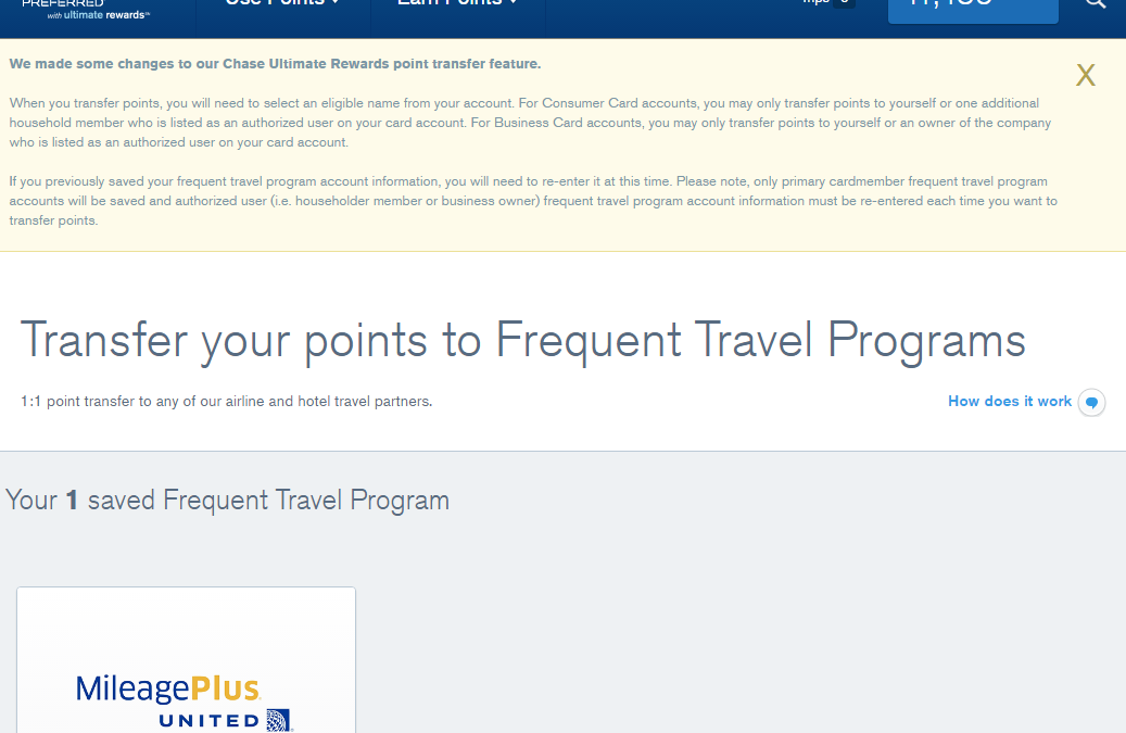 How to Transfer Chase Ultimate Rewards Points to Travel Partners