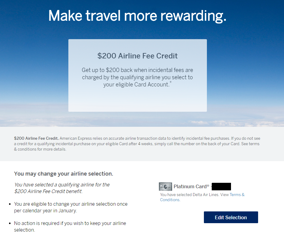 amex platinum annual travel credit