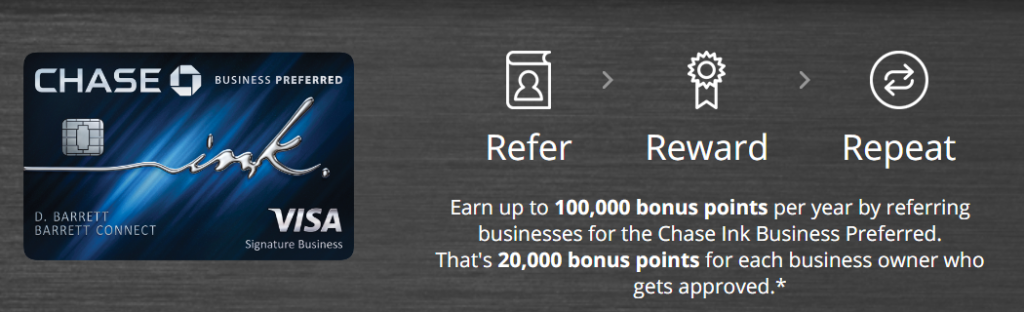 Chase Ink Business Preferred Ink Plus referral 20K