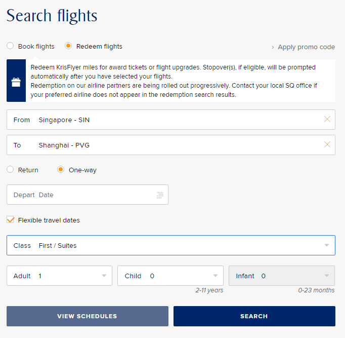 book singapore airlines with miles and more