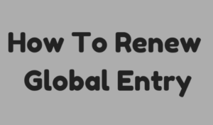 How to Renew Global Entry Membership