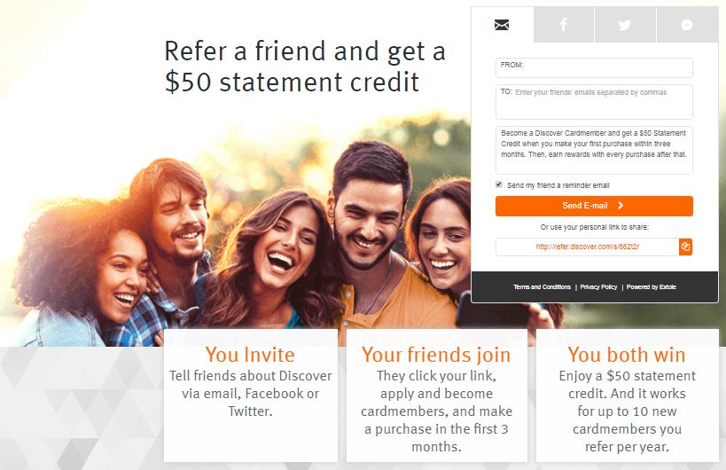 Earn Up To 500 With Discover Credit Card Refer A Friend Program