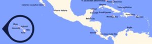 Route map of international flights on Southwest Airlines