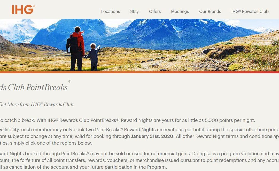 New IHG PointBreaks List Live: Hotels for As Low as 5,000 Points a Night