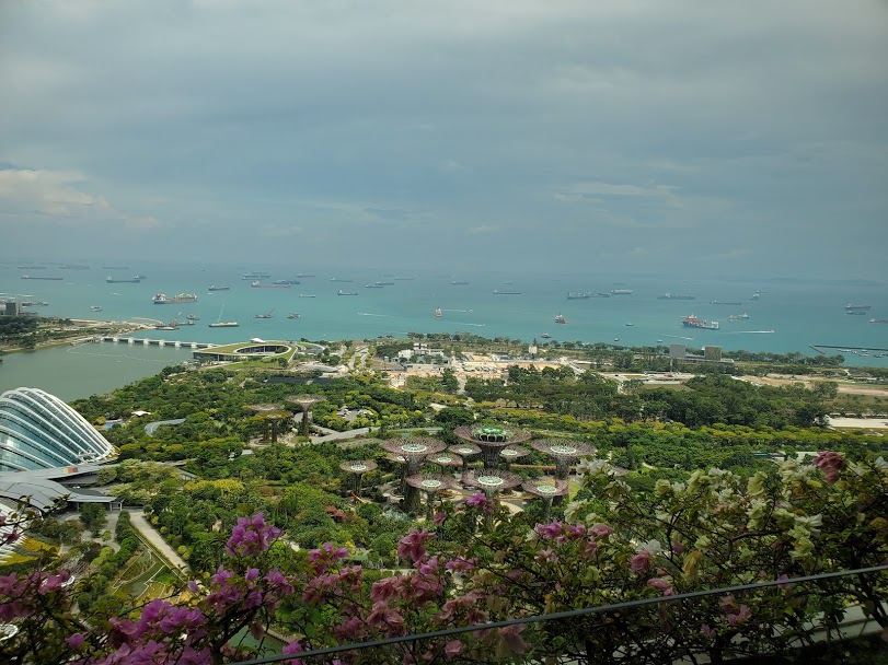 Marina Bay Sands hotel room harbour view
