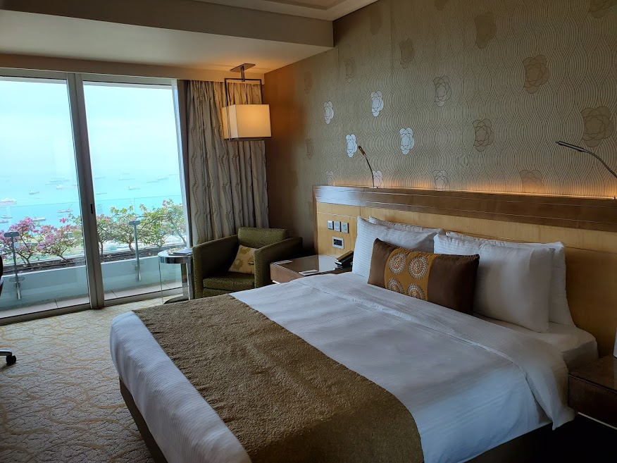 Marina Bay Sands hotel room with Harbour View