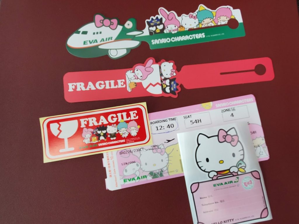 EVA Air Hello Kitty Boarding Pass Luggage tags