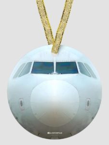 airplane travel Christmas ornament