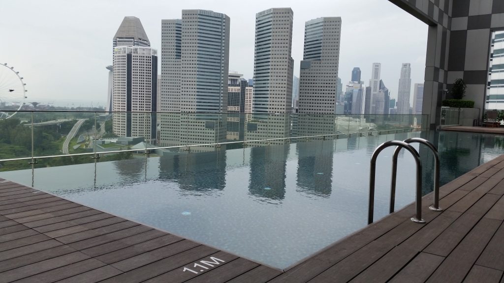 rooftop pool at Pan Pacific Serviced Suites Beach Road Singapore