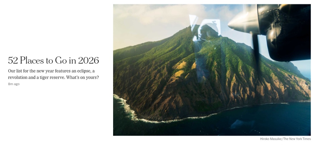 New York Times 52 Places to Go in 2026