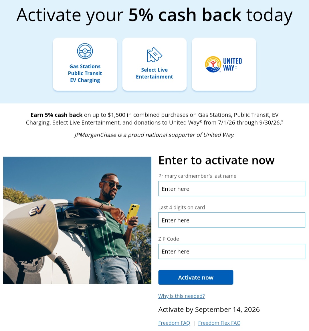 Chase Freedom Flex registration q3 2026 3rd quarter 3 2026